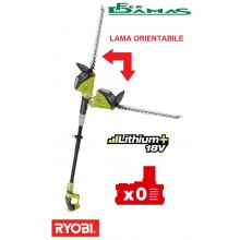 TAGLIASIEPI ESTENSIBILE ED ORIENTABILE RYOBI 18V MOD.OPT1845 R LAMA 45 CM.(SOLO CORPO MACCHINA)